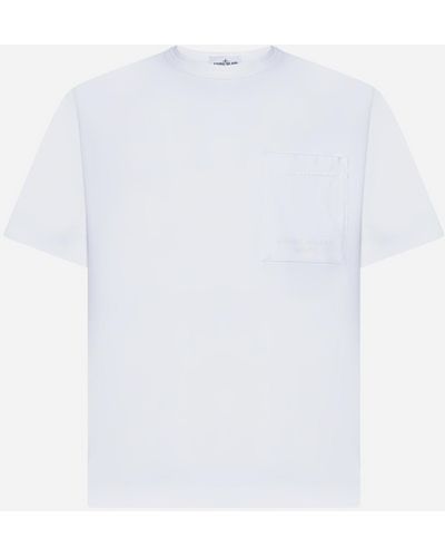 Stone Island Logo Cotton T-shirt - White