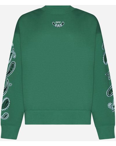 Off-White c/o Virgil Abloh Bandana Cotton Sweatshirt - Green