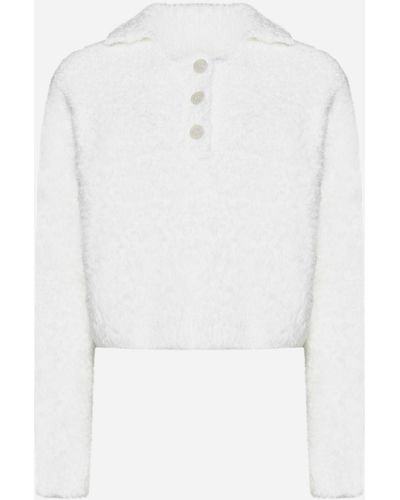 Rus Kusuguru Cotton-blend Sweater - White