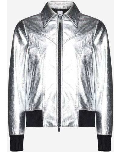 PT Torino Laminated Leather Jacket - Metallic