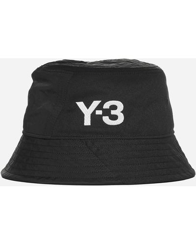 Y-3 Logo Nylon Bucket Hat - Black