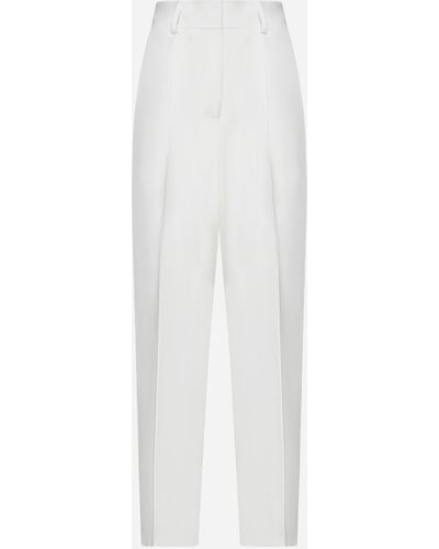 Blanca Vita Pelargy Viscose Trousers - White