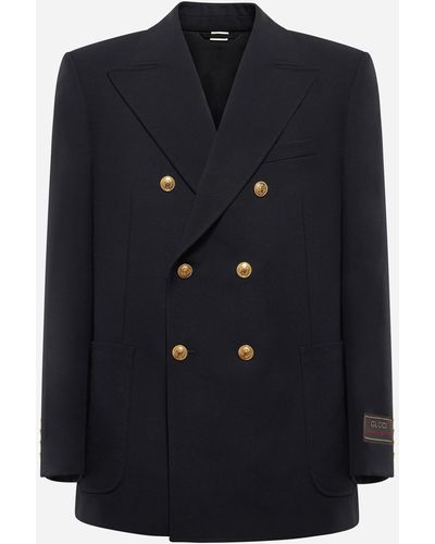 Gucci Wool Double-breasted Blazer - Multicolor