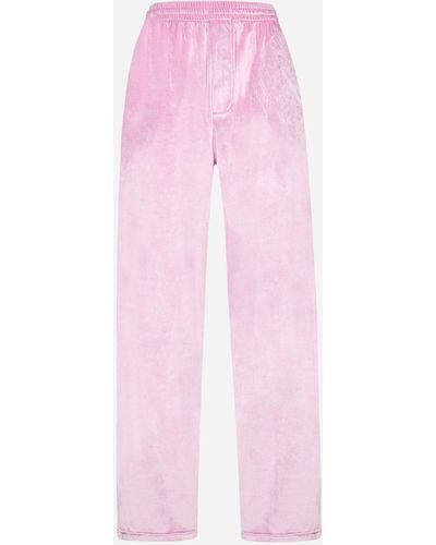Balenciaga Velvet baggy Pants - Pink