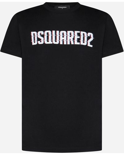 DSquared² Blurred Graphic Cool Fit Tee - Black