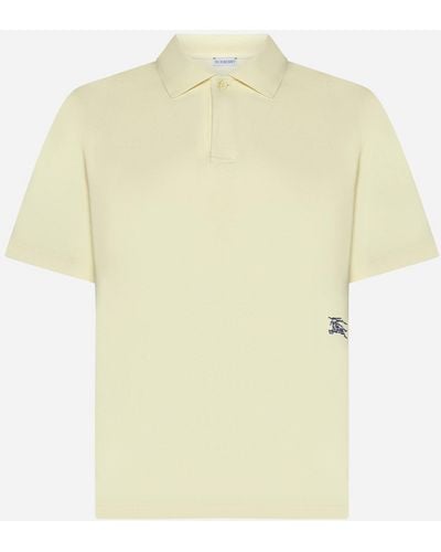 Burberry Logo Cotton Polo Shirt - Yellow