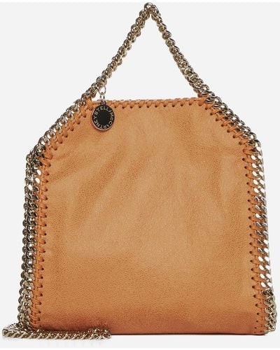 Stella McCartney Falabella Dotted Chamois Tiny Tote Bag - Natural