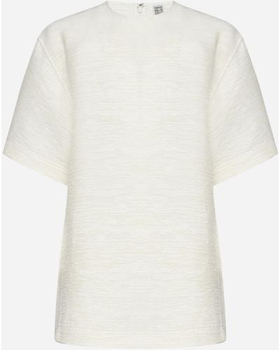 Totême Crinkled Viscose T-shirt - White