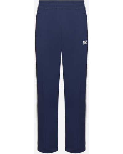 Palm Angels Monogram Jersey Track Pants - Blue