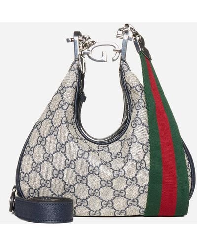 Gucci Attache Small GG Fabric Bag - Grey