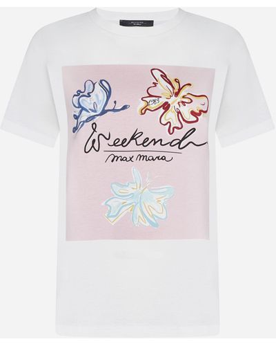 Weekend by Maxmara Yen Print Cotton T-shirt - White