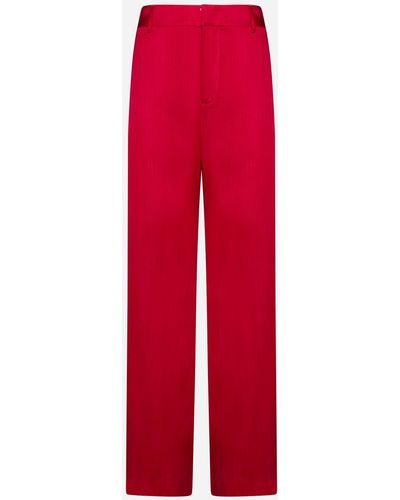 PT Torino Lorenza Viscose Trousers - Red