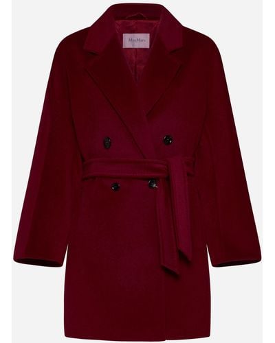Max Mara Addurre Wool And Cashmere Coat - Red