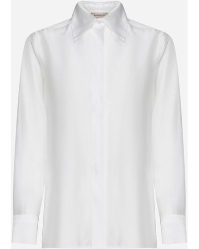 Blanca Vita Cedry Viscose-blend Shirt - White