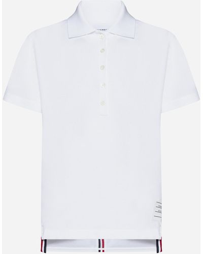 Thom Browne Cotton Polo Shirt - White