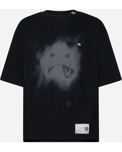 Maison Mihara Yasuhiro Smily Face Cotton T-shirt - Black