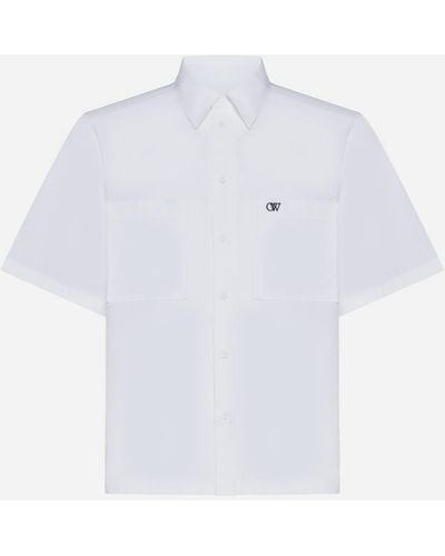 Off-White c/o Virgil Abloh Logo Cotton Shirt - White