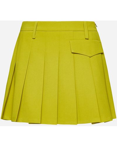 Blanca Vita Guarda Pleated Miniskirt - Green