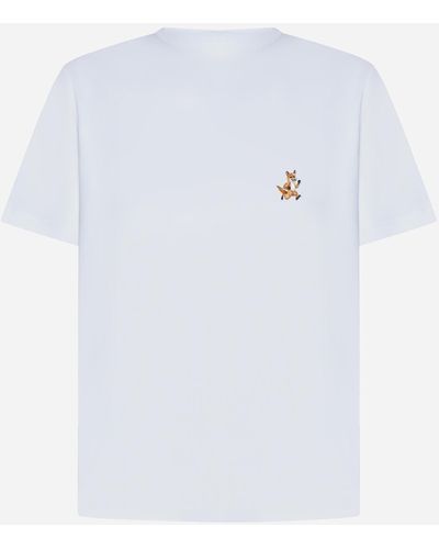 Maison Kitsuné Speedy Fox Patch Cotton T-Shirt - White