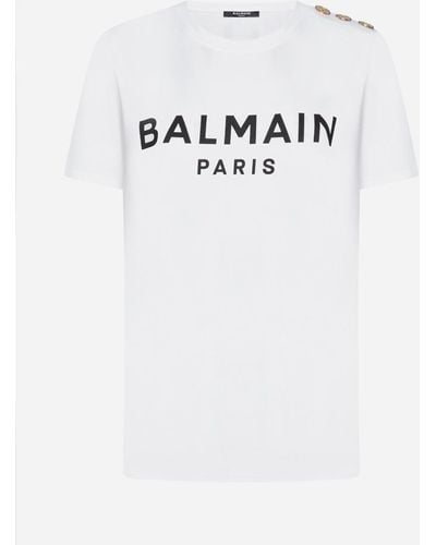 Balmain T-shirts And Polos White