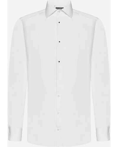 Dolce & Gabbana Tuxedo Cotton Shirt - White