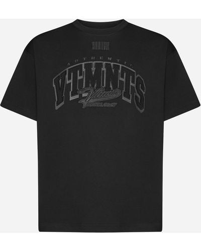 VTMNTS College Logo Cotton T-shirt - Black