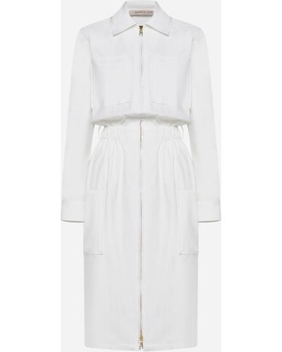 Blanca Vita Abro Cotton-blend Dress - White