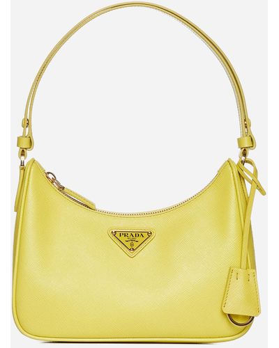 Prada Saffiano Leather Mini Bag - Yellow