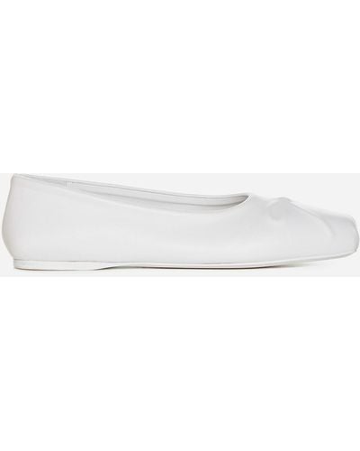 Marni Leather Ballet Flats - White