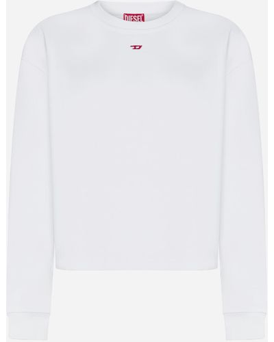 DIESEL Logo Cotton Sweatshirt - White