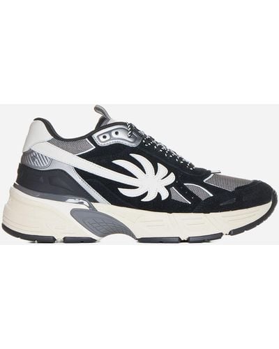 Palm Angels Palm Runner Mix Materials Sneakers - Blue