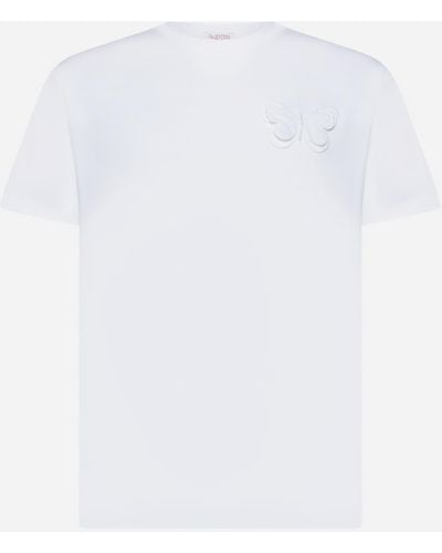 Valentino Butterfly Cotton T-shirt - White