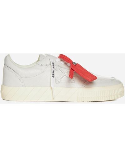 Off-White c/o Virgil Abloh Low Vulcanized Leather Trainers - Pink