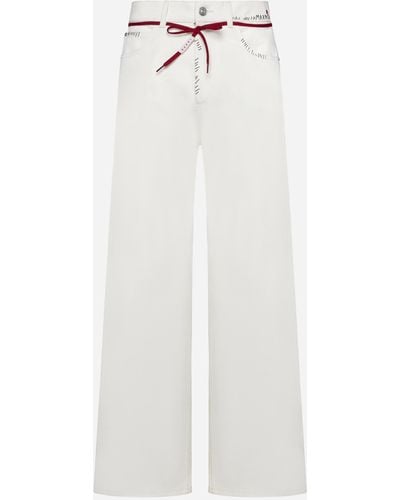 Marni Drawstring Jeans - White