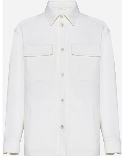 Valentino Wool Overshirt - White