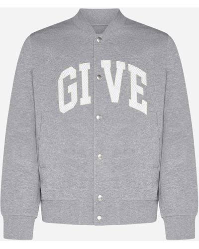 Givenchy Cotton Varsity Bomber Jacket - Grey