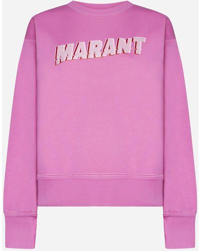 Isabel Marant Mobyli Cotton-blend Sweatshirt - Pink