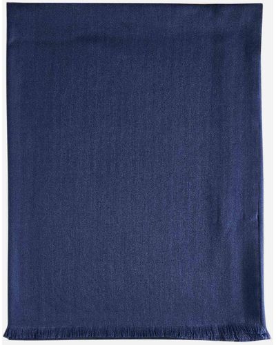 Caruso Cashmere And Silk Scarf - Blue