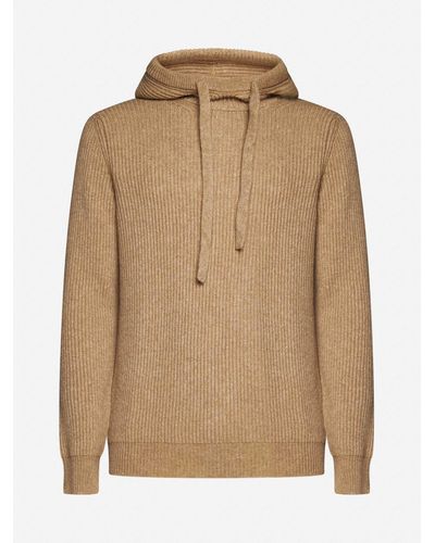 Roberto Collina Wool-blend Hooded Jumper - Natural