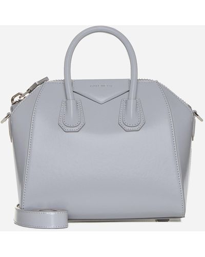 Givenchy Antigona Mini Leather Bag - Grey