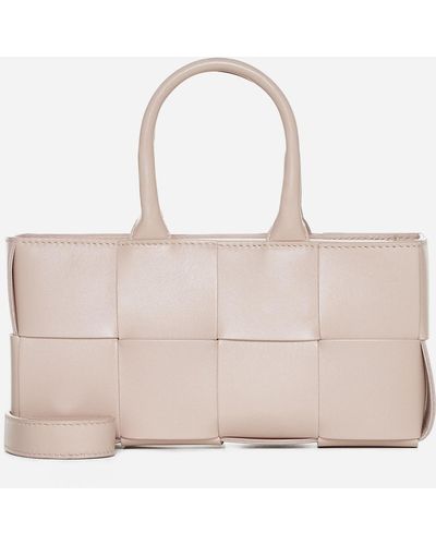 Bottega Veneta East-west Arco Tote Mini Nappa Leather Bag - Natural