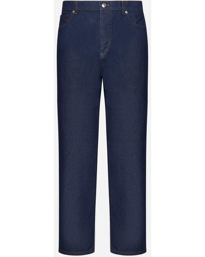 Maison Kitsuné Straight-leg Jeans - Blue
