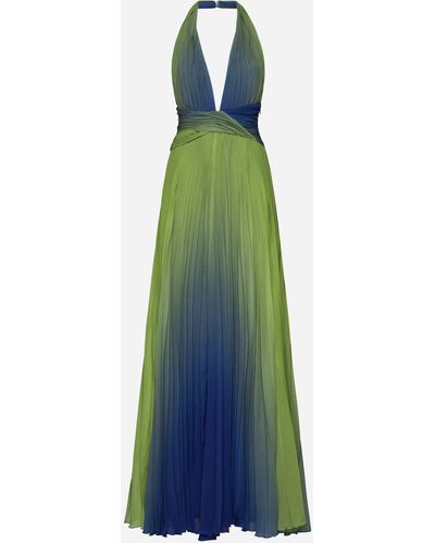 Blanca Vita Albizia Long Halter Dress - Blue