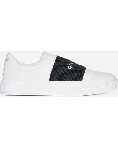 Givenchy City Logo-band Leather Trainers - White