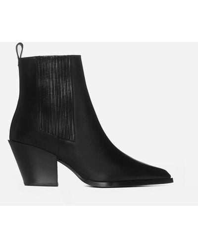 Aeyde Kate Leather Ankle Boots - Black