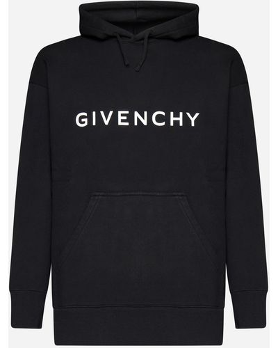 Givenchy Logo Cotton Hoodie - Black