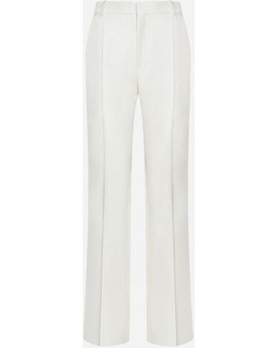 Chloé Silk And Wool Flared Pants - White