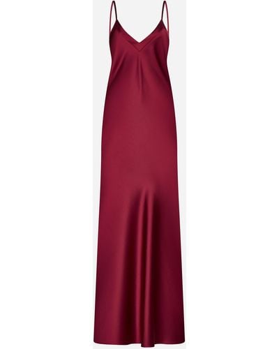Blanca Vita Arcitium Satin Long Slip Dress - Red