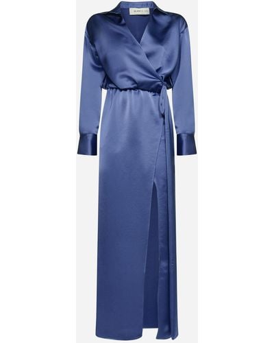 Blanca Vita Acena Satin Maxi Dress - Blue