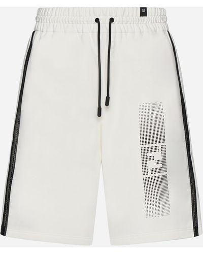 Fendi Ff Print Cotton-blend Shorts - Multicolor